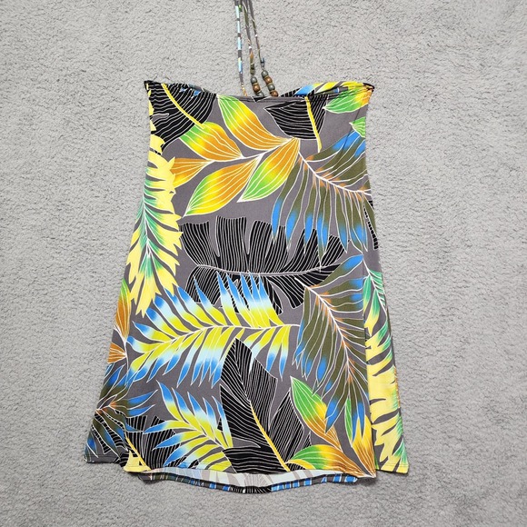 Napua Collection Honolulu Floral Womens Cover Up Dress Beaded Size M/L 90'S - Picture 4 of 6